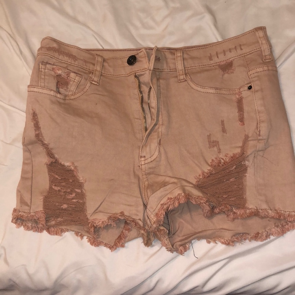 Salmon Jean shorts